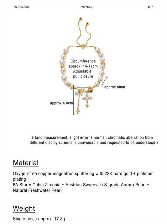 Halo — Non-Tarnish Pearl Bolo Bracelet- 3rd