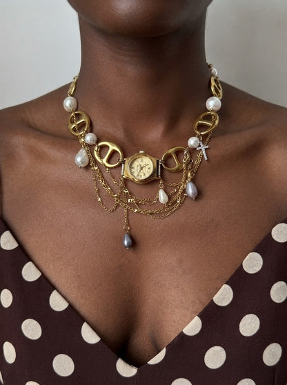 Lyric — Vintage Watch & Pearl Statement Necklace 3rd
