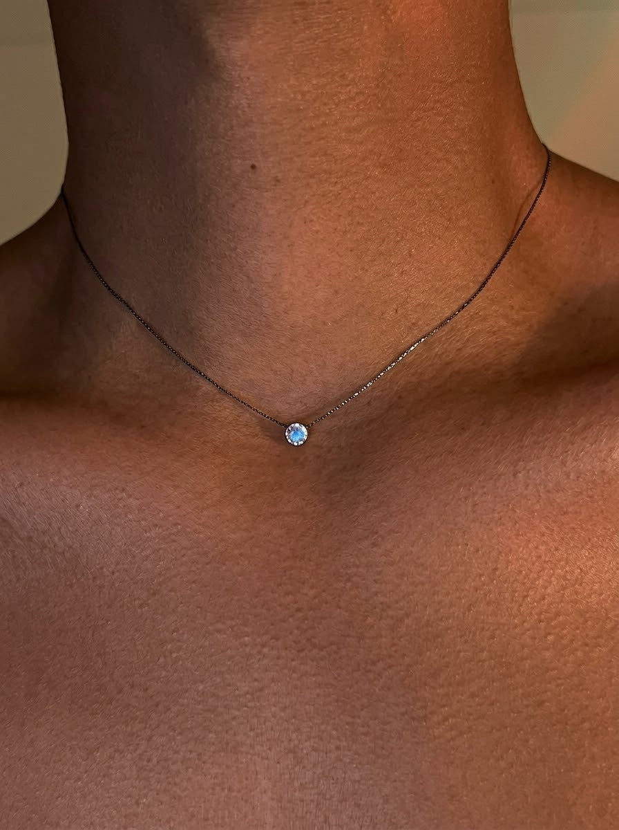 Etoile — Non Tarnish - Single Diamond Pendant Necklace 3rd