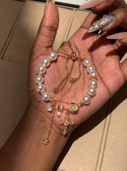 Halo — Non-Tarnish Pearl Bolo Bracelet- 3rd