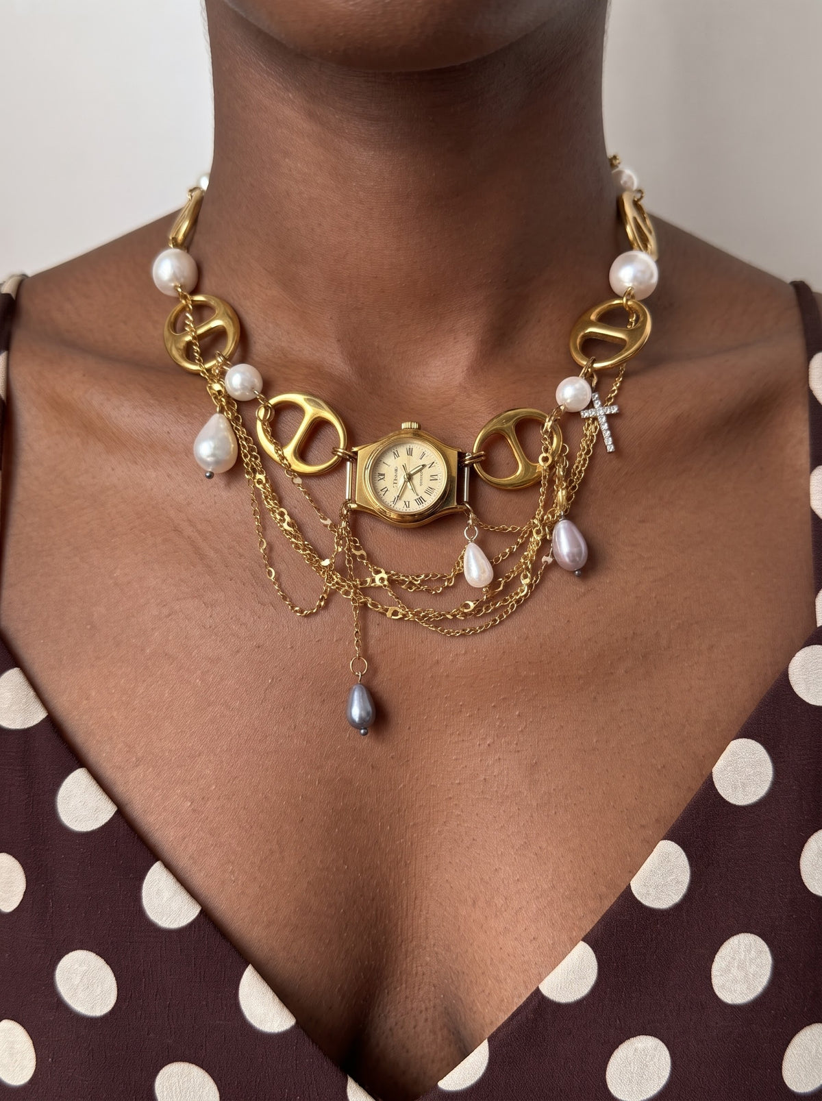 Lyric — Vintage Watch & Pearl Statement Necklace 3rd