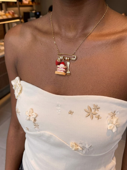 Fraise — Strawberry Shortcake Charm Necklace - 3rd