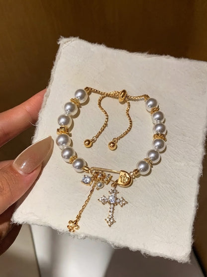 Halo — Non-Tarnish Pearl Bolo Bracelet- 3rd