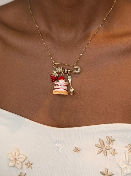Fraise — Strawberry Shortcake Charm Necklace - 3rd