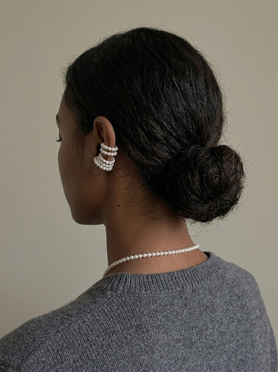Luna — S999 Pearl Ear Cuff (Single Piece)- 3rd
