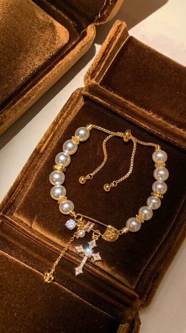 Halo — Non-Tarnish Pearl Bolo Bracelet- 3rd