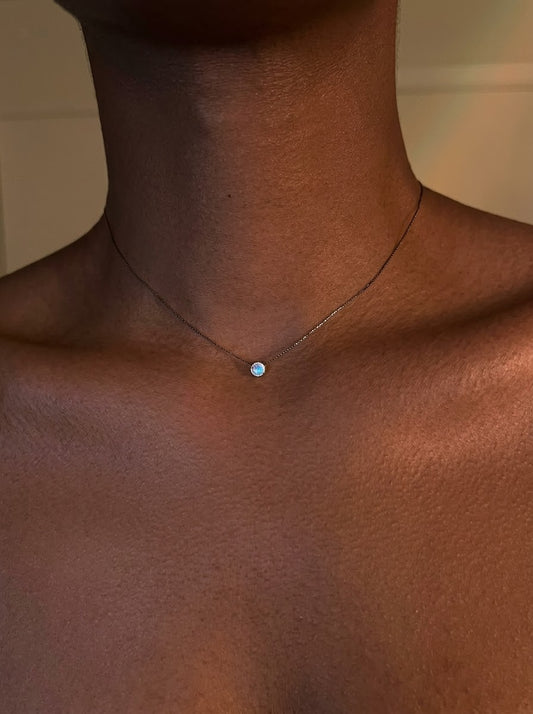 Etoile — Non Tarnish - Single Diamond Pendant Necklace 3rd