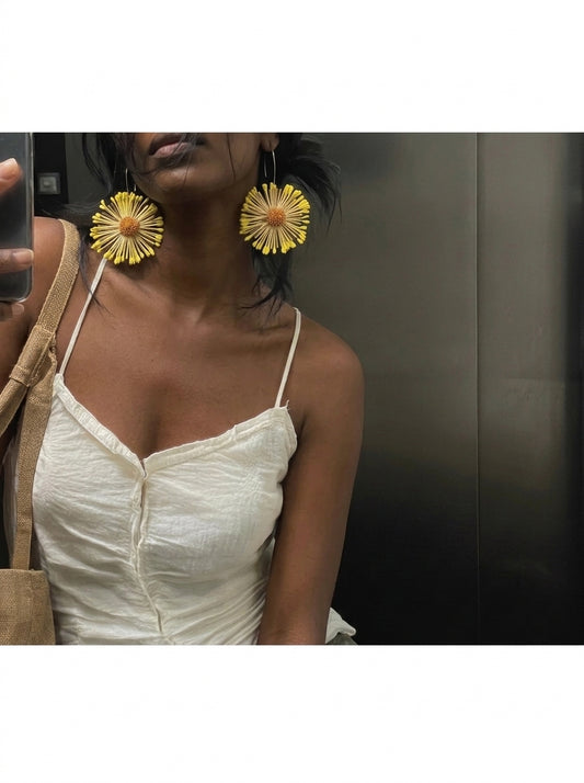 Soleil Raffia Earrings | Boho Statement Earrings 2nd