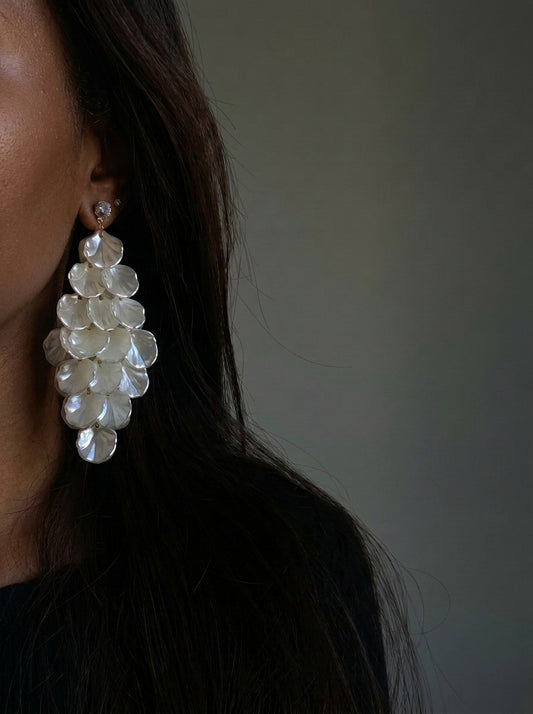 Maris Shell Tassel Earrings | Vintage Statement Earrings 2nd