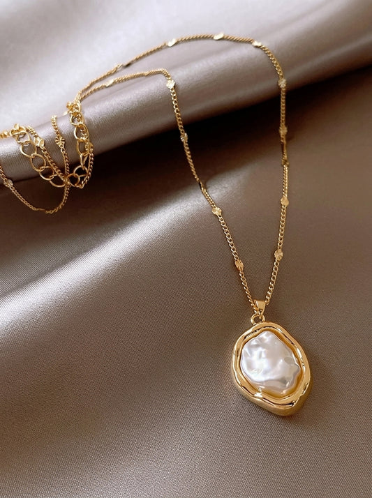 The Bianca Necklace | Baroque Pearl Pendant Non-Tarnish 2nd
