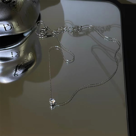 Etoile — Non Tarnish - Single Diamond Pendant Necklace 3rd